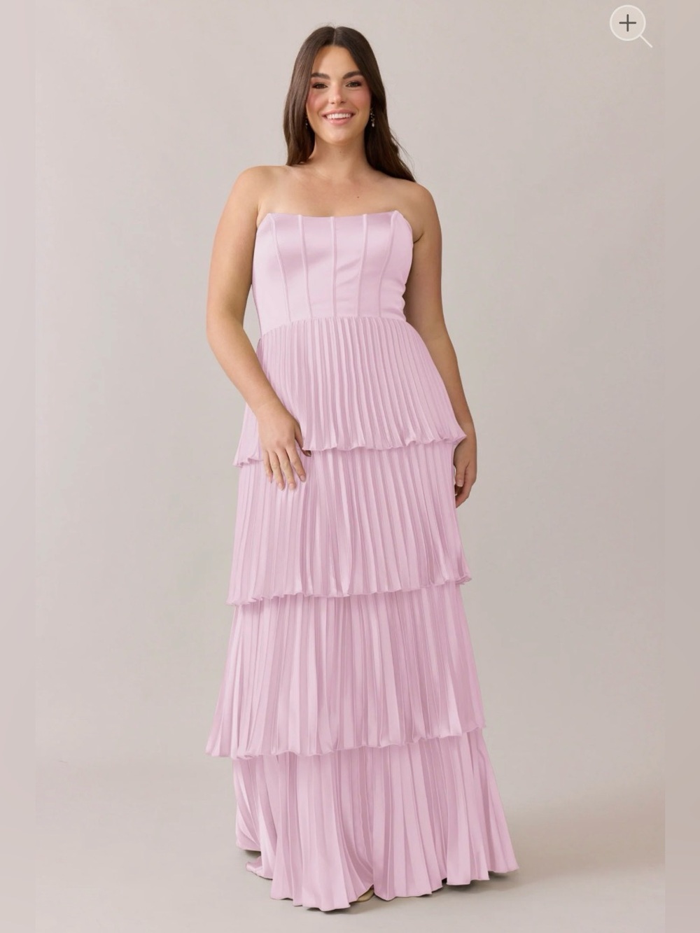 Collins Satin Pleated Dress